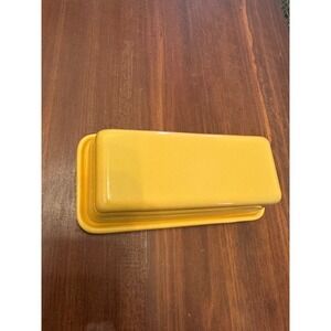 Emile Henry France Yellow Butter Dish with Lid Kitchen Tableware 39.72